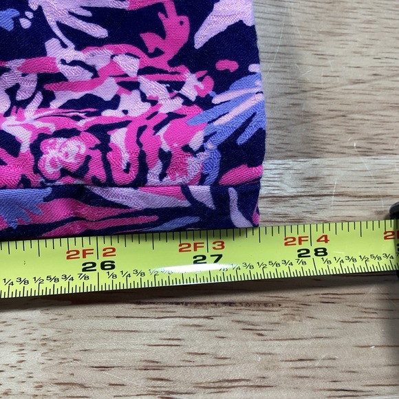 LILLY PULITZER Kelly Skinny Ankle Pant Bright Navy Swing of Things Sz 4 - Picture 8 of 9